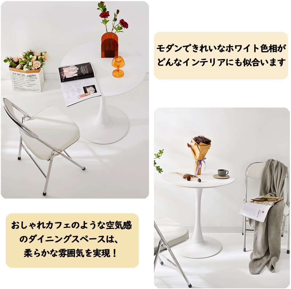 ダイニングテーブル 丸テーブル ブラック　黒 幅60cm 　TBL01　(白/ブラウン　幅７０cm、幅８０cmも販売しています、オプションでサイズ変更）　組み立て簡単 お手入れ TBL001
