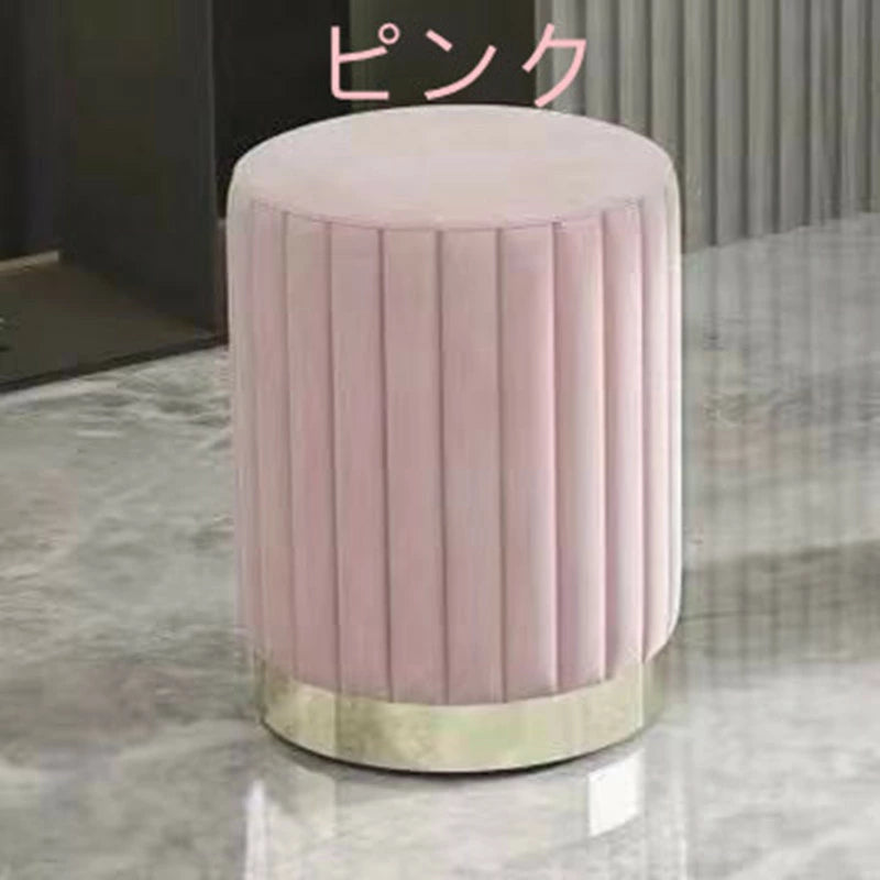 スツール　円形スツール　円形椅子　ベロア調　ベルベットラウンドスツール　カラ　椅子　大人気　4色あり　 スツール　椅子 おしゃれ イス 丸 ベロア スチール　 上品 高級感 かわいい おしゃれ 北欧 ドレッサースツール 	SF07　