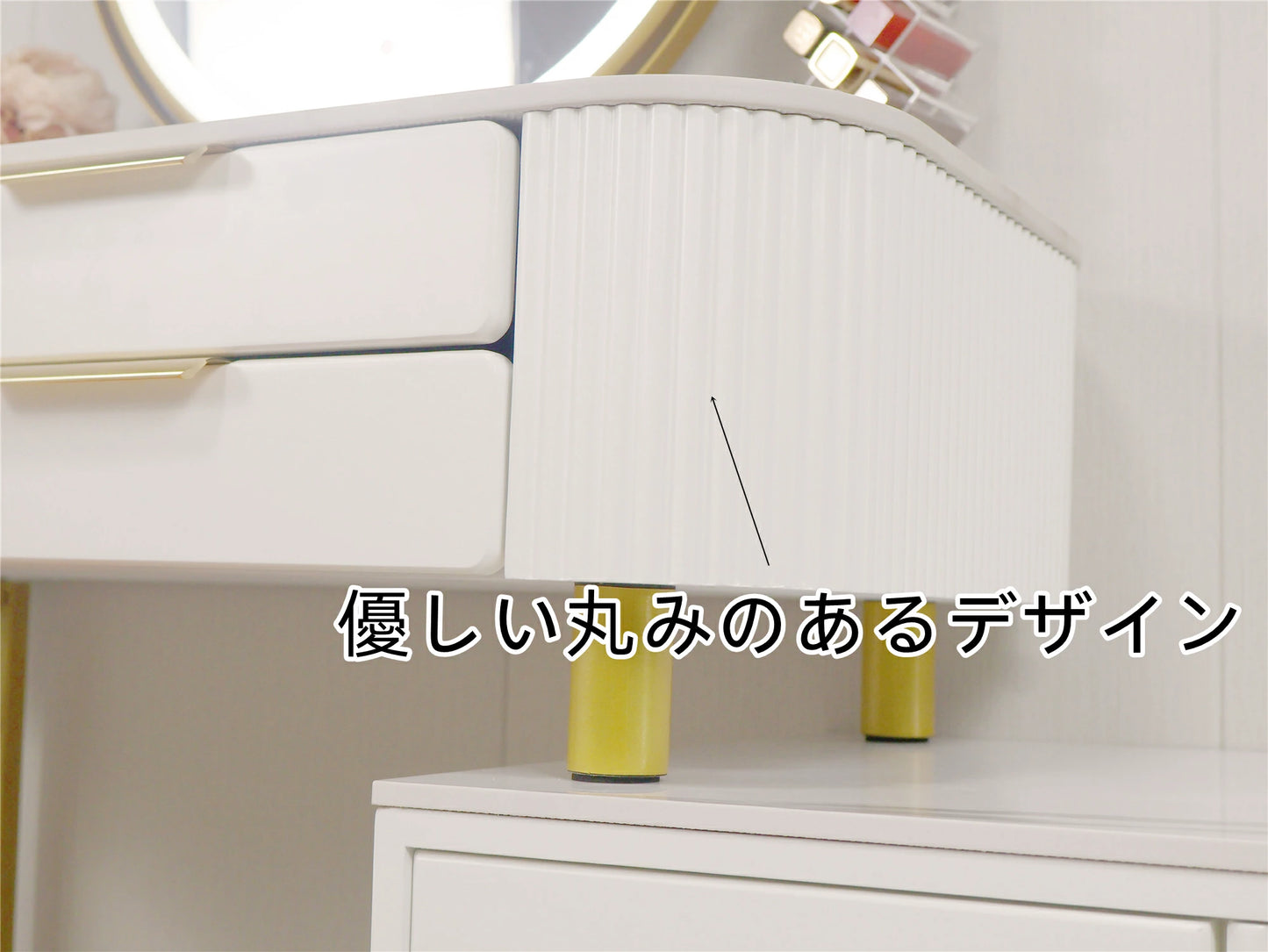 鏡台 ドレッサー おしゃれ 女優ミラー 北欧風 自社製品 オリジナルオーダー お姫系 大理石天板 カラ レザー調 テーブル幅80cm チェスト LEDミラー スツール 寝室 化粧テーブル 小さい化粧台 コスメ台 収納 ネイルサロン コンパクト j212